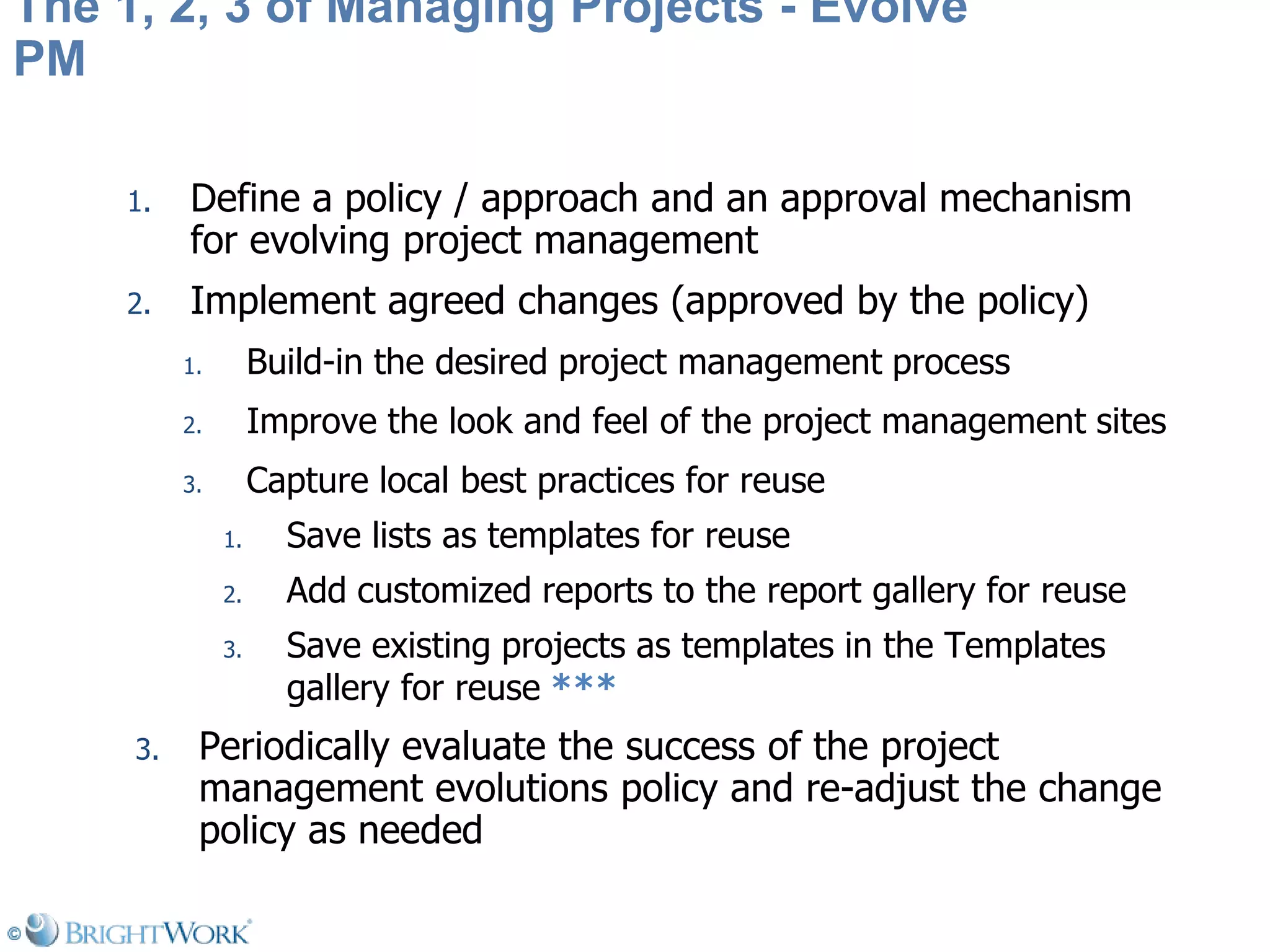 Managing Projects On Share Point Is As Simple As 1 2 3