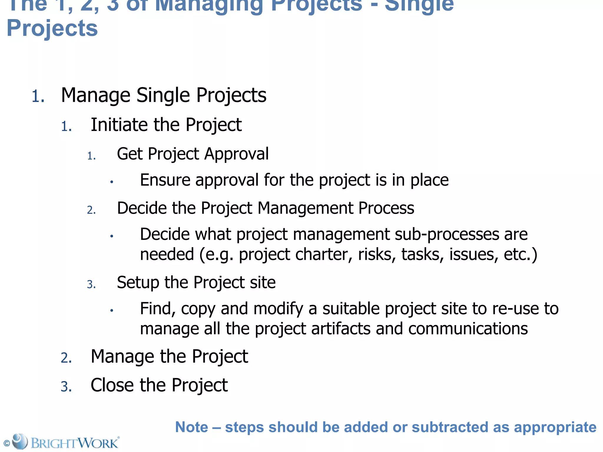 Managing Projects On Share Point Is As Simple As 1 2 3