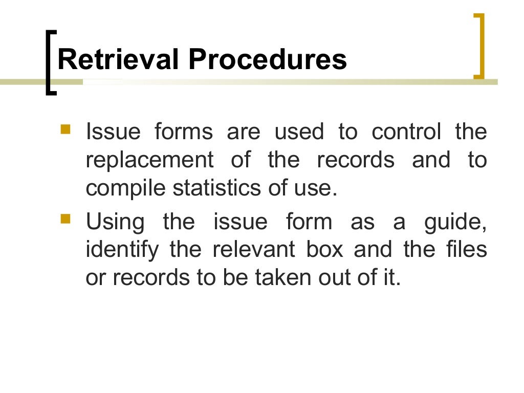 Managing records center