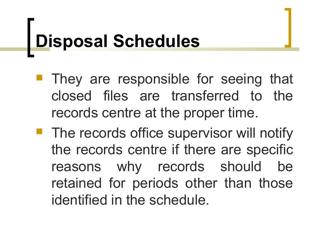 Managing records center