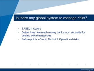 Managing risk in financial sector | PPTX