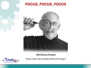 Audit & Re-evaluate associates, partners, prospects, customers and sales force. Direct and commit resources accordingly