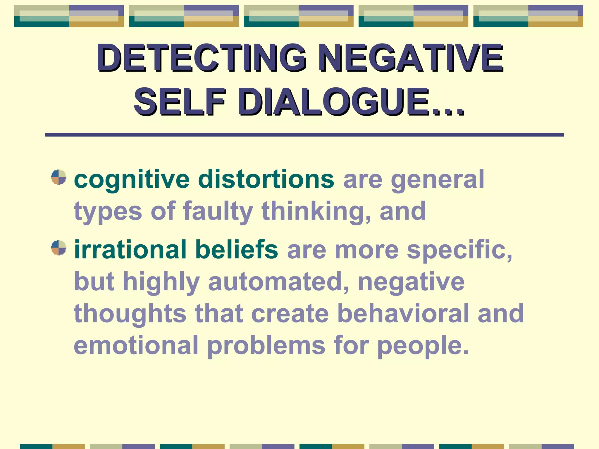 Positive Dialouges Managing self dialogue | PPT
