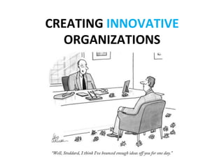 CREATING	
  INNOVATIVE	
  
   ORGANIZATIONS	
  
 