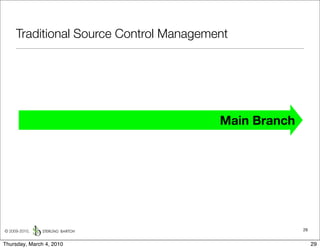 Traditional Source Control Management




                                        Main Branch




© 2009-2010,                                          29


Thursday, March 4, 2010                                    29
 