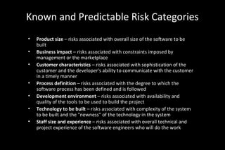 Reduce Risk Predicatable Managing software project, software engineering | PPT