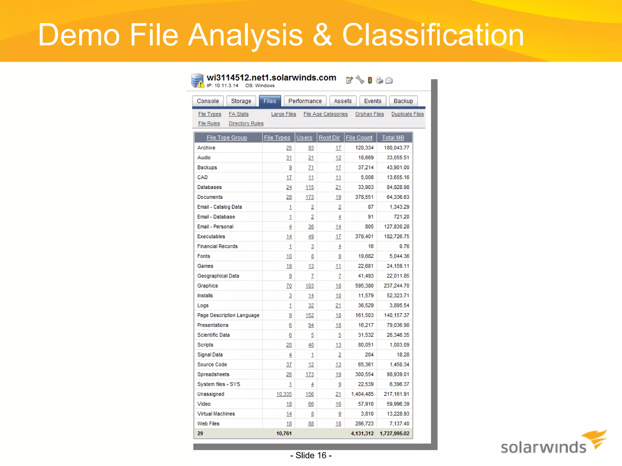 Demo File Analysis & Classification - Slide   - 