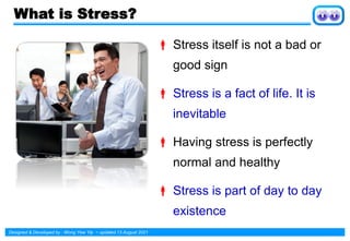 Managing Stress for a Healthier and Productive Life | PDF