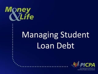 Managing Student
Loan Debt
 