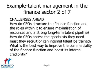 Page 50Example-talent management in the finance sector