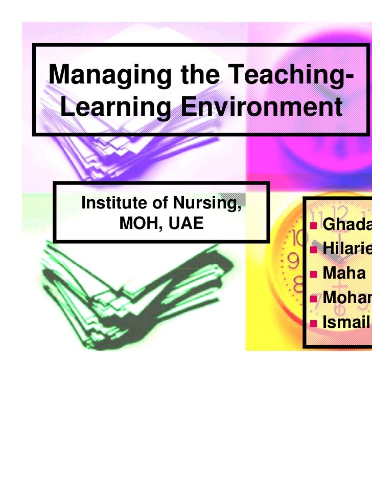 Managing The Teaching Learning Environment