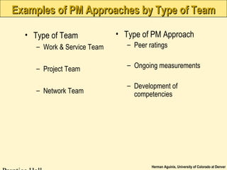 Service Team Approach Managing Team Performance {Lecture Notes} | PPT