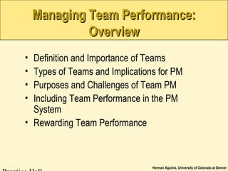Managing Team Performance {Lecture Notes} | PPT