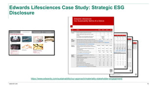www.erm.com
Edwards Lifesciences Case Study: Strategic ESG
Disclosure
16
https://www.edwards.com/sustainability/our-approach/materiality-stakeholder-engagement/
 