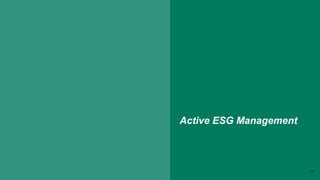 Active ESG Management
30
 
