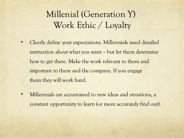 gen y work ethic