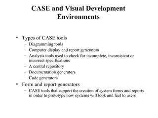 Case Tools Example Visual Managing the information system project | PPT