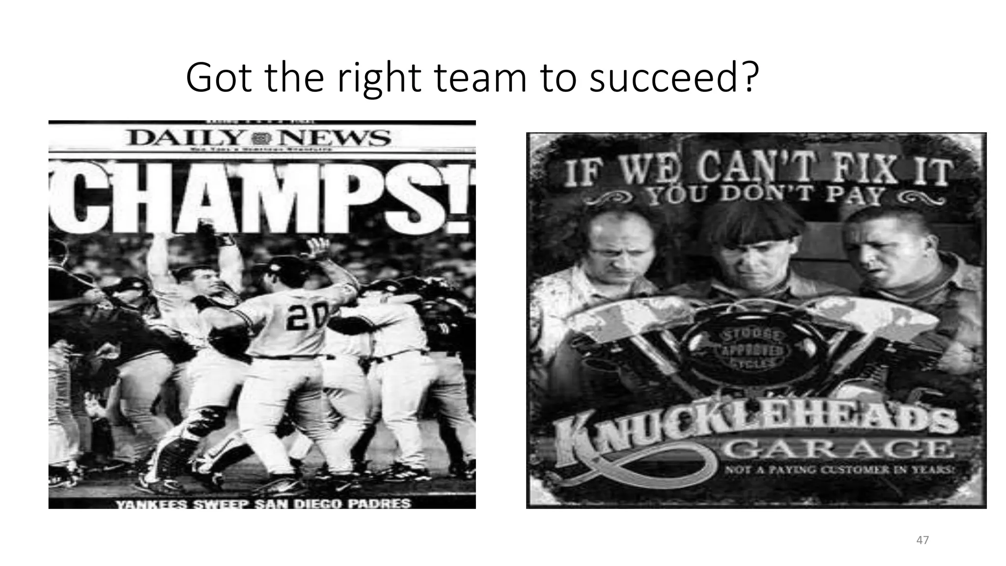 Got the right team to succeed?
47
 