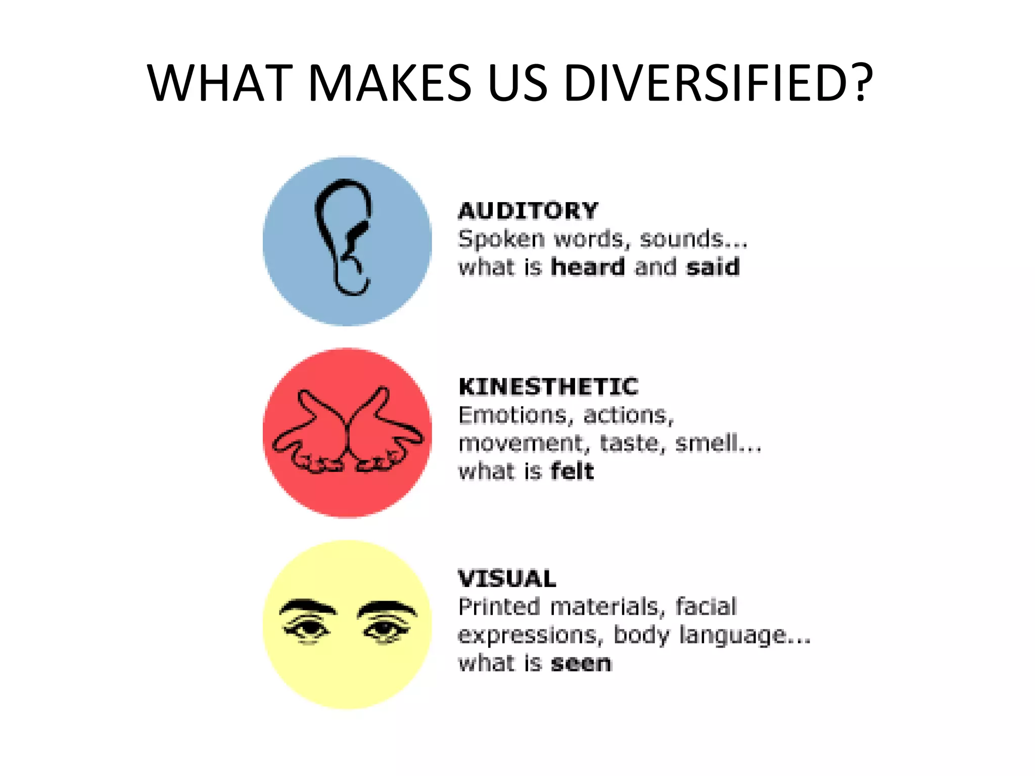 WHAT MAKES US DIVERSIFIED?
 