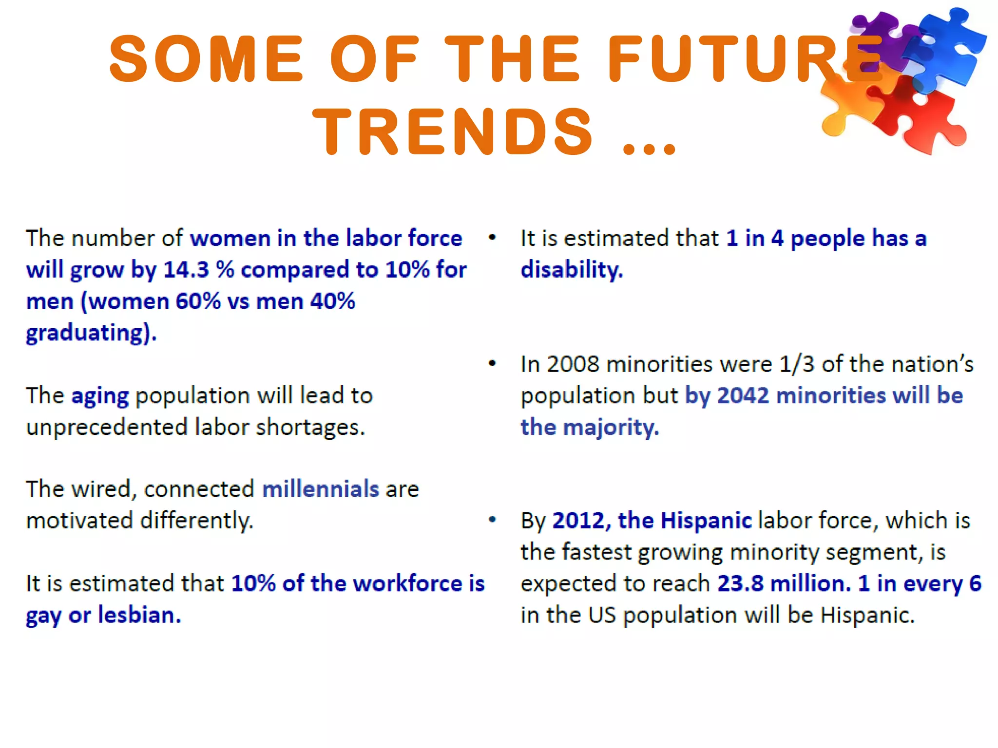 SOME OF THE FUTURE
TRENDS …
 