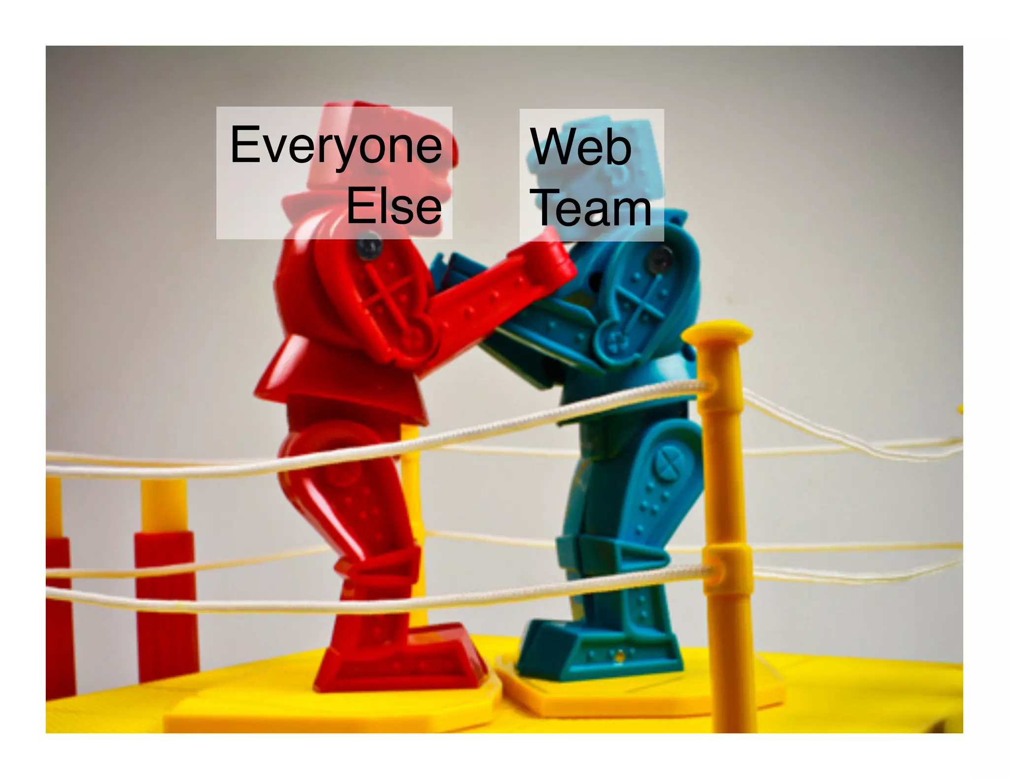 Everyone
Else
Web
Team
 