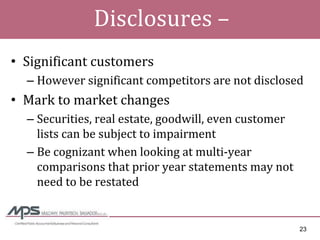 Managing Through The Downturn - Enhancing the Seller\'s Financial Statement Credibility