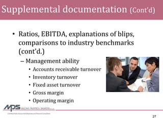 Managing Through The Downturn - Enhancing the Seller\'s Financial Statement Credibility