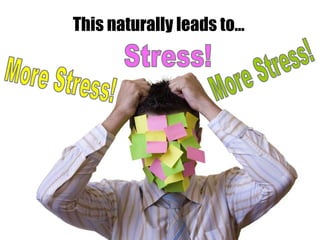 This naturally leads to…
        Stress !
 