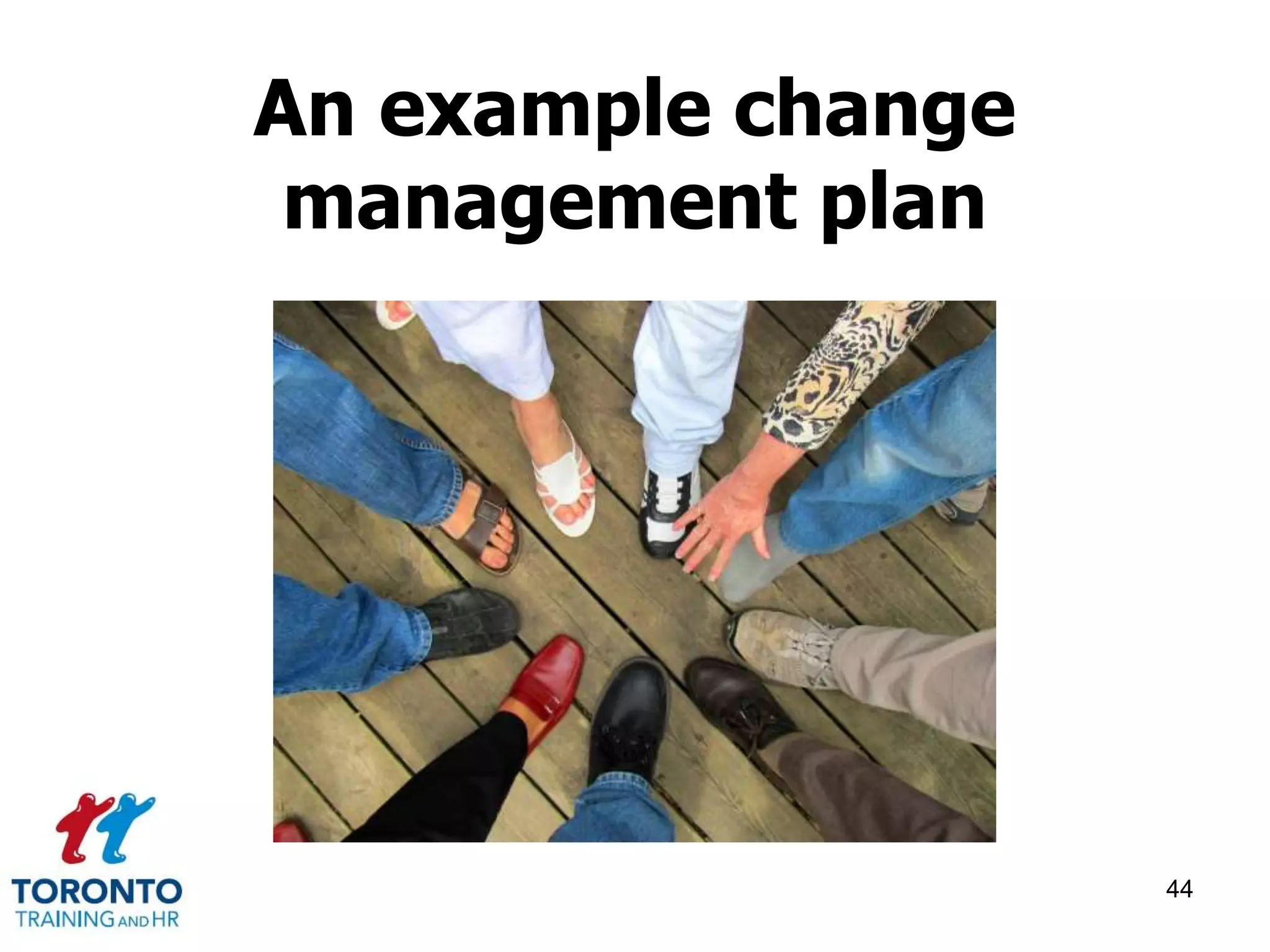 An example change 
management plan 
44 
 