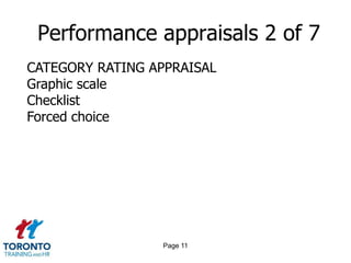 Page 9Performance appraisals