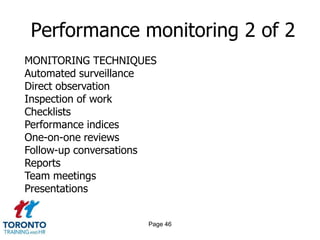 Page 44Performance monitoring