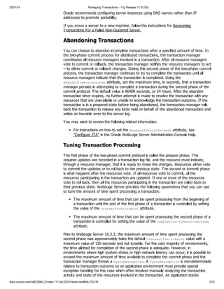 Managing transactions   11g release 1 (10.3