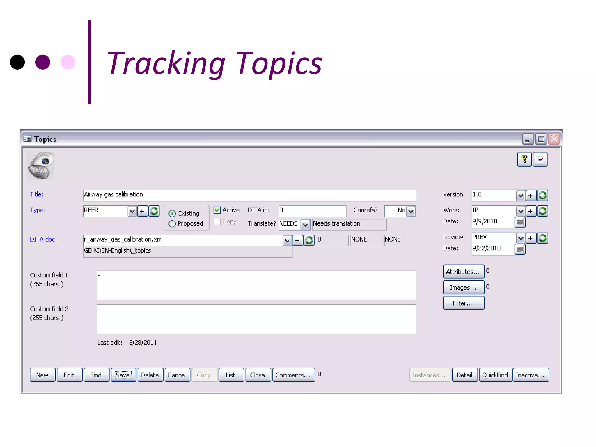 Tracking Topics
 