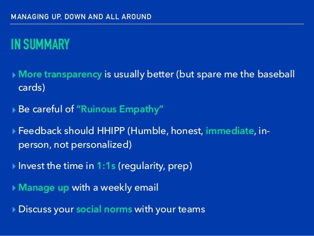 Managing up, down, all around