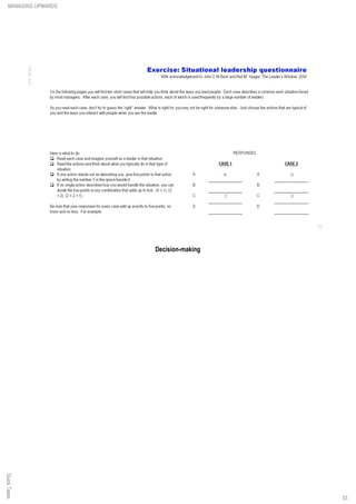 Decision-making
QuickTakesMANAGING UPWARDS
33
 
