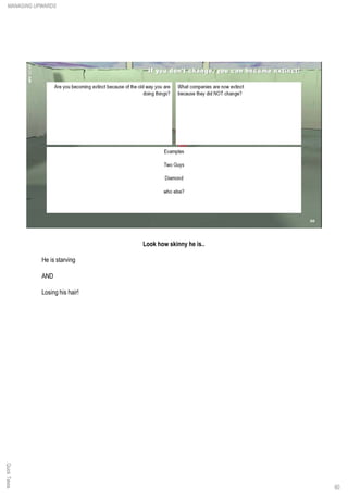 Look how skinny he is..
He is starving
AND
Losing his hair!
QuickTakesMANAGING UPWARDS
60
 