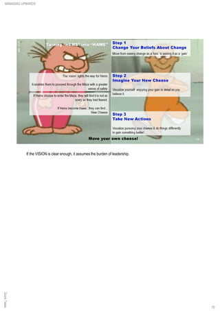 QuickTakesMANAGING UPWARDS
If the VISION is clear enough, it assumes the burden of leadership.
79
 