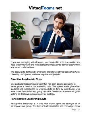 Managing Virtual Teams [The Ultimate Guide] | PDF
