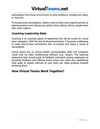 Managing Virtual Teams [The Ultimate Guide] | PDF