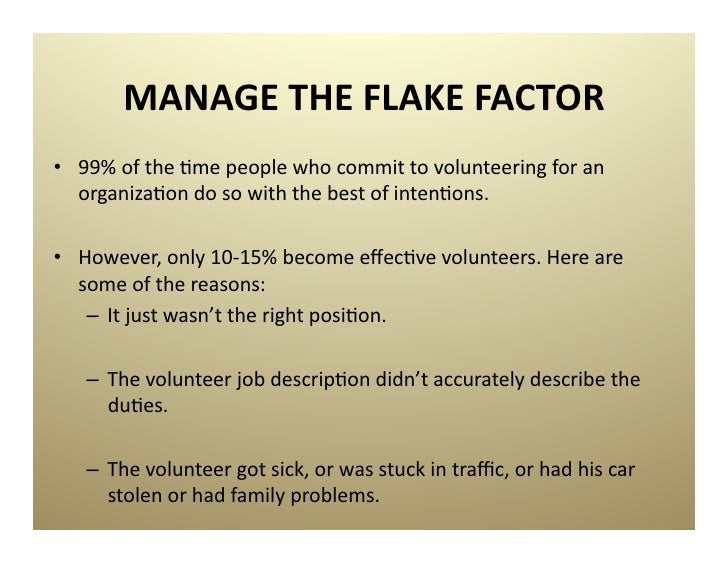 volunteering job description
