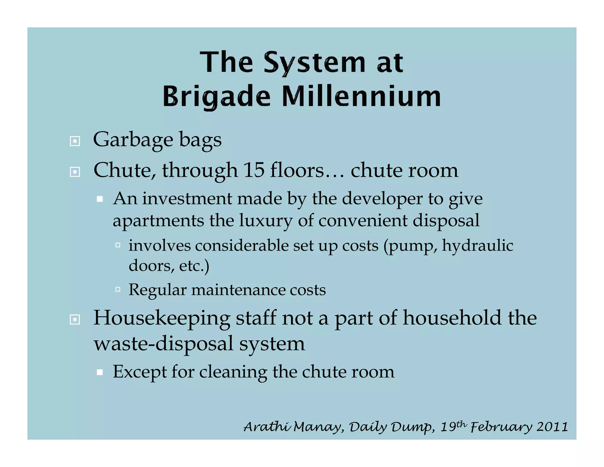 Curated visual reference: Visual Reference: Managing Waste In Large Apartments