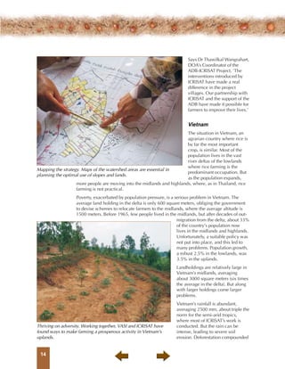 Managing watersheds in southeast asia