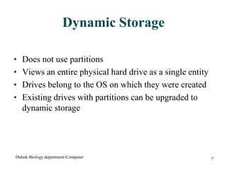 Managing windows xp file systems and storage.2012.university duhok.bioloy.dashty rihany