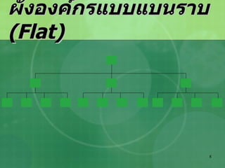 ผังองค์กรแบบแบนราบ  (Flat) 