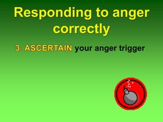 Responding to anger
correctly
your anger trigger
 