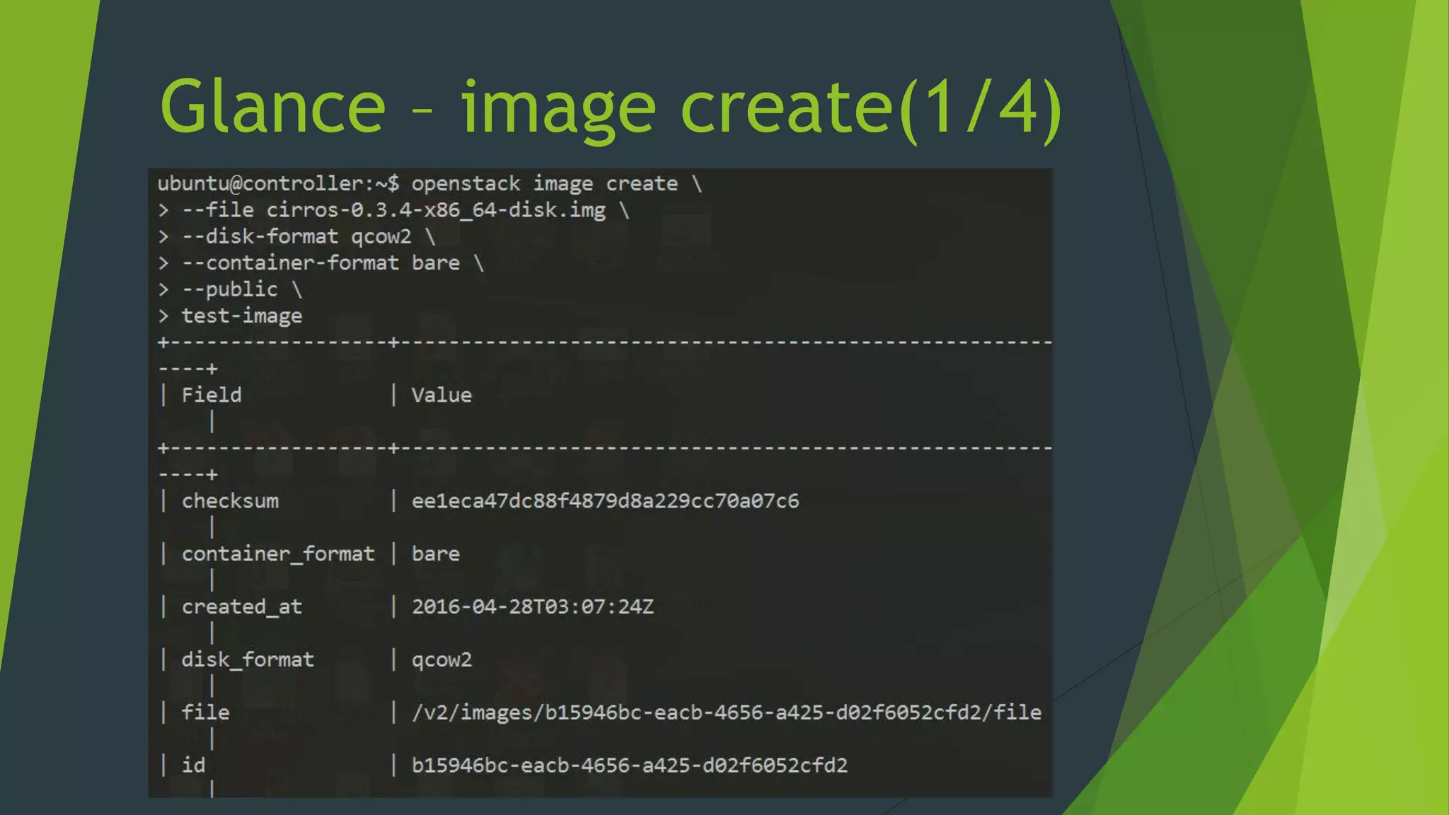 Glance – image create(1/4)
 