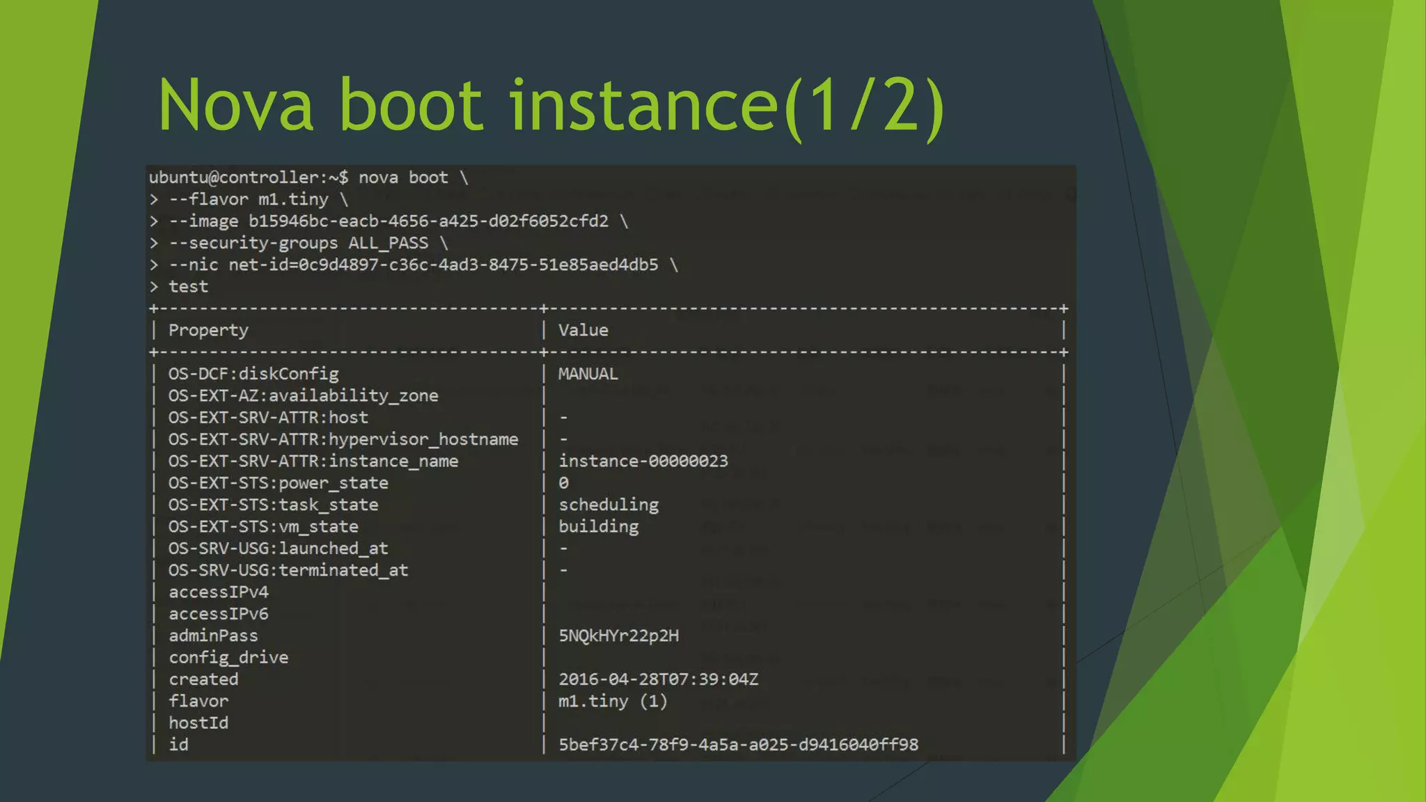 Nova boot instance(1/2)
 