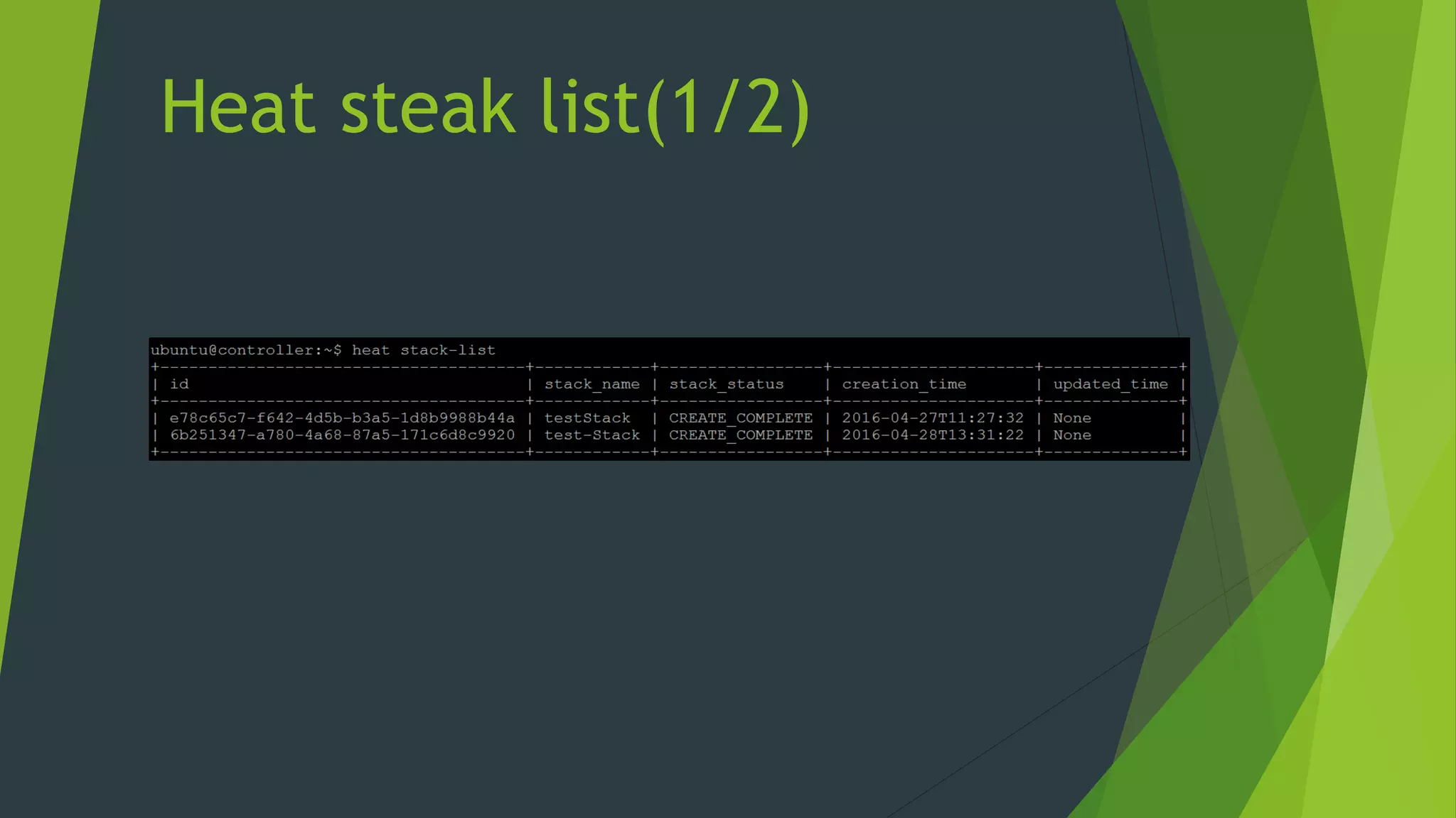 Heat steak list(1/2)
 