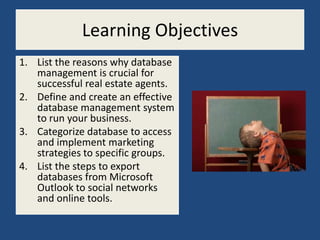 Managing Your Database Using Microsoft Outlook | PPTX