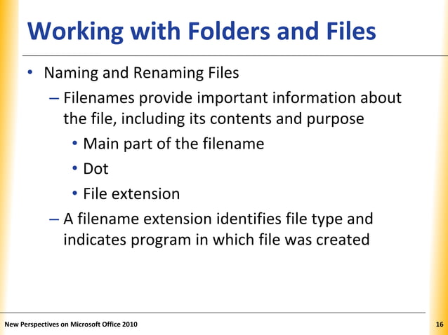 Managing your files | PPT